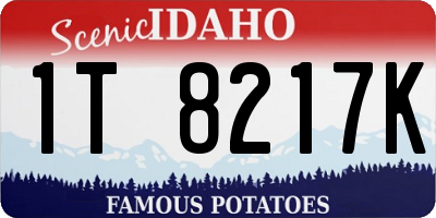 ID license plate 1T8217K