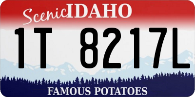 ID license plate 1T8217L