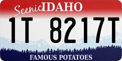 ID license plate 1T8217T