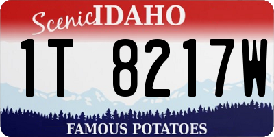 ID license plate 1T8217W