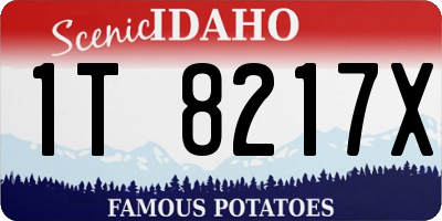 ID license plate 1T8217X