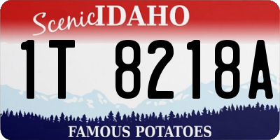 ID license plate 1T8218A