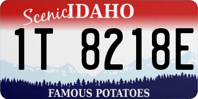 ID license plate 1T8218E