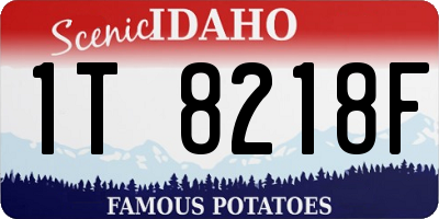 ID license plate 1T8218F