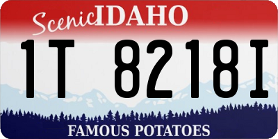 ID license plate 1T8218I