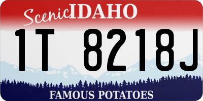 ID license plate 1T8218J