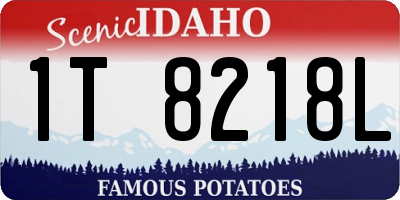 ID license plate 1T8218L