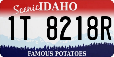 ID license plate 1T8218R