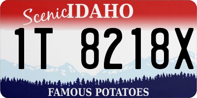 ID license plate 1T8218X