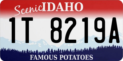 ID license plate 1T8219A