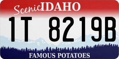 ID license plate 1T8219B