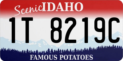 ID license plate 1T8219C