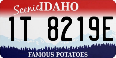 ID license plate 1T8219E