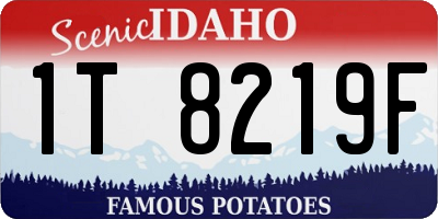 ID license plate 1T8219F