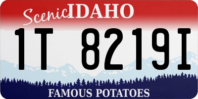 ID license plate 1T8219I