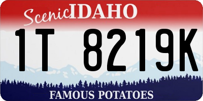 ID license plate 1T8219K