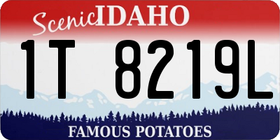 ID license plate 1T8219L
