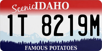 ID license plate 1T8219M