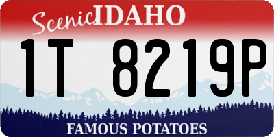 ID license plate 1T8219P