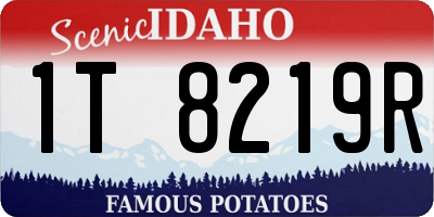 ID license plate 1T8219R