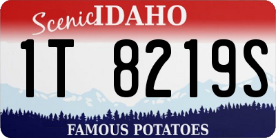ID license plate 1T8219S
