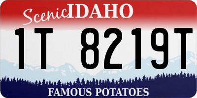 ID license plate 1T8219T