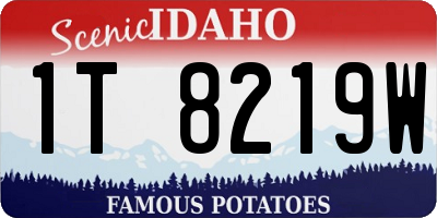 ID license plate 1T8219W