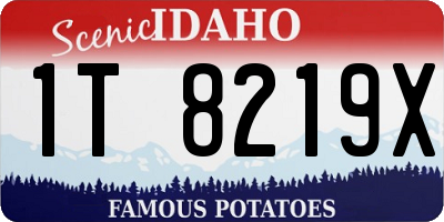ID license plate 1T8219X