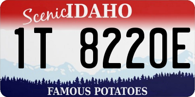 ID license plate 1T8220E