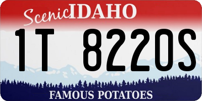 ID license plate 1T8220S
