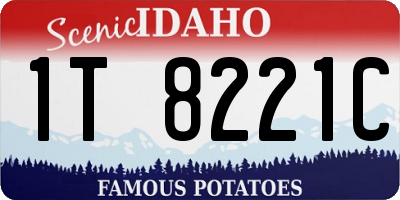 ID license plate 1T8221C