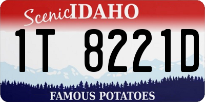 ID license plate 1T8221D
