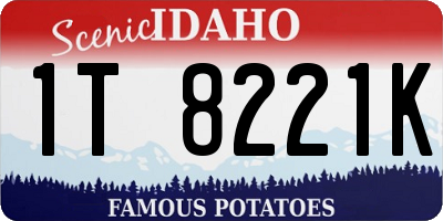 ID license plate 1T8221K