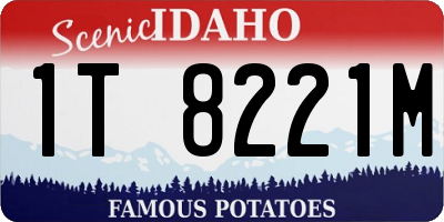 ID license plate 1T8221M