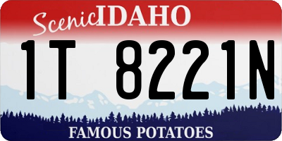 ID license plate 1T8221N
