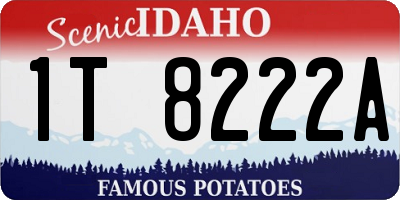 ID license plate 1T8222A