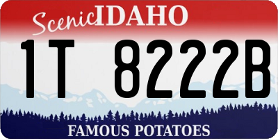 ID license plate 1T8222B