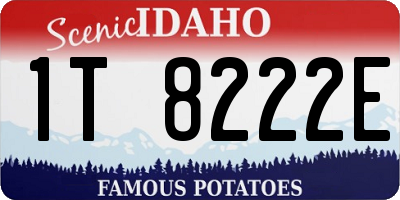 ID license plate 1T8222E