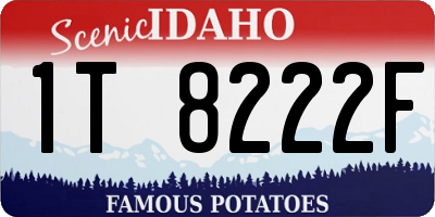 ID license plate 1T8222F