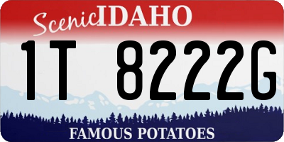 ID license plate 1T8222G