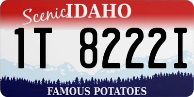 ID license plate 1T8222I