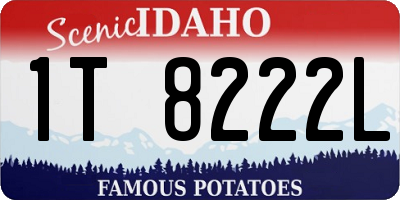 ID license plate 1T8222L