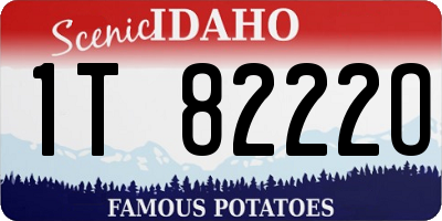 ID license plate 1T8222O