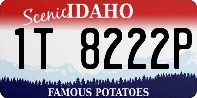 ID license plate 1T8222P