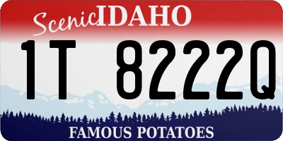 ID license plate 1T8222Q