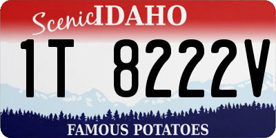 ID license plate 1T8222V
