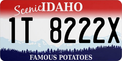 ID license plate 1T8222X