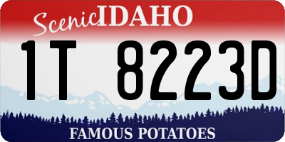 ID license plate 1T8223D