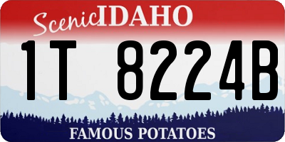 ID license plate 1T8224B