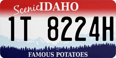 ID license plate 1T8224H